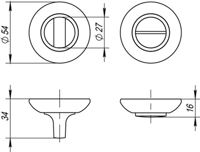 ЗАВЁРТКА (РУЧКА FUARO) ПОВОРОТНАЯ BK6.R.RM54 (BK6 RM) ABG-6 ЗЕЛЁНАЯ БРОНЗА