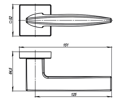 РУЧКА РАЗДЕЛЬНАЯ SQUID USQ9 SN-3 МАТОВЫЙ НИКЕЛЬ