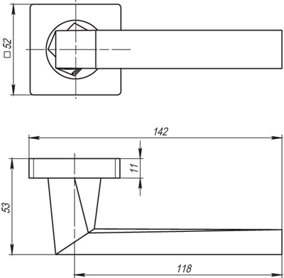 РУЧКА РАЗДЕЛЬНАЯ CORSICA SQ003-21CP-8 ХРОМ