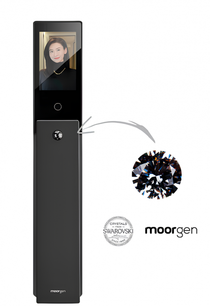 ЭЛЕКТРОННЫЙ ДВЕРНОЙ ЗАМОК MOORGEN T5+ SWAROVSKI BLACK (3-РИГЕЛЬНАЯ S8)